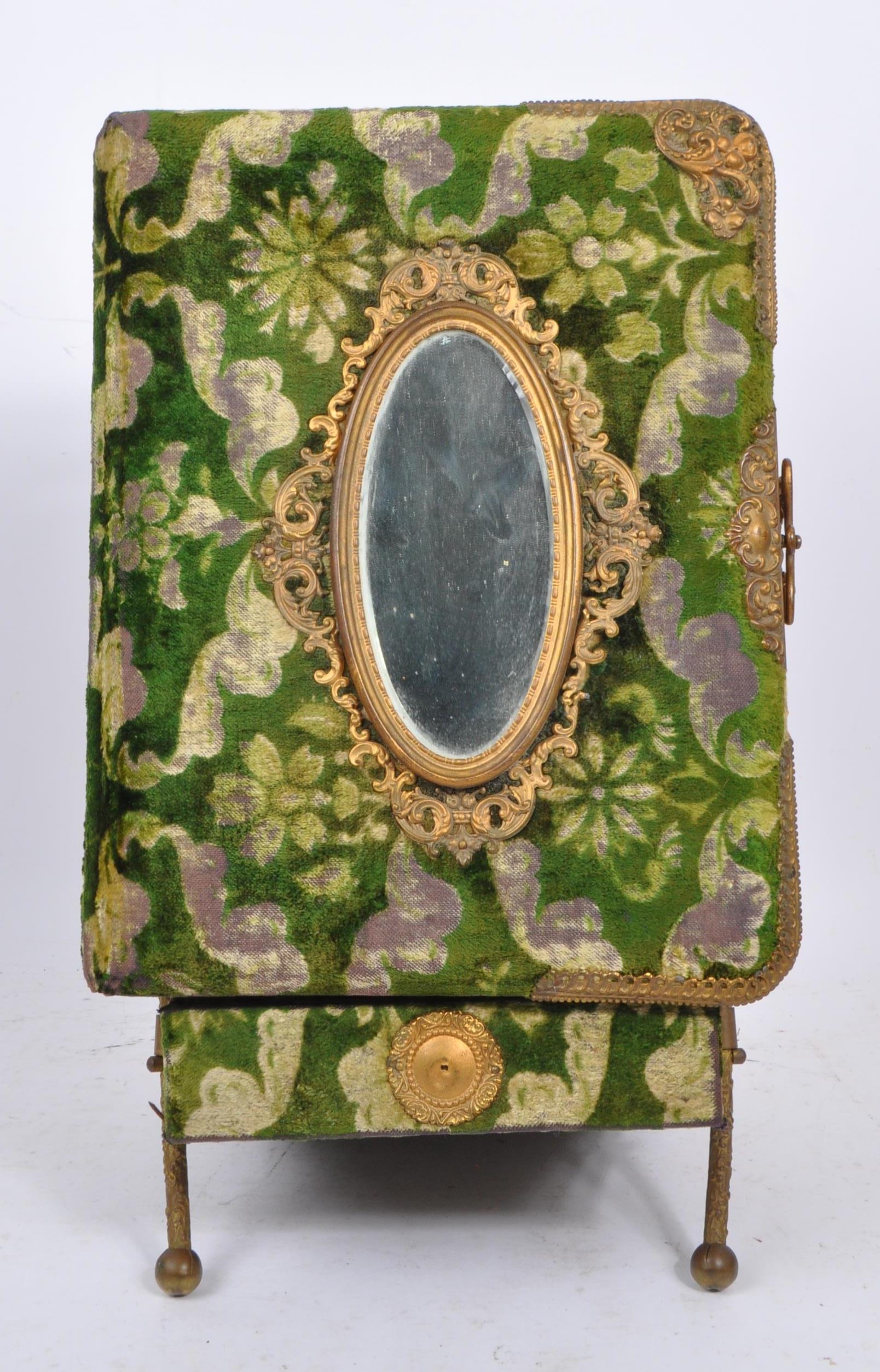VICTORIAN VELVET AND REPOUSSE BRASS CABINET PHOTO ALBUM - Image 2 of 9