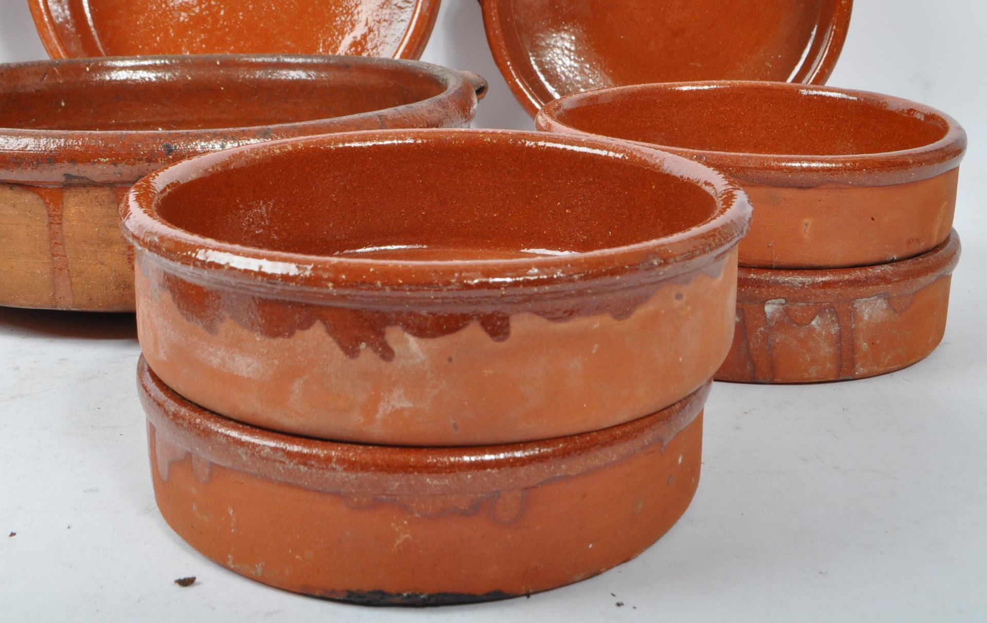 VINTAGE 20TH CENTURY FRENCH TAPAS TERRACOTTA BOWLS DISHES - Image 4 of 5