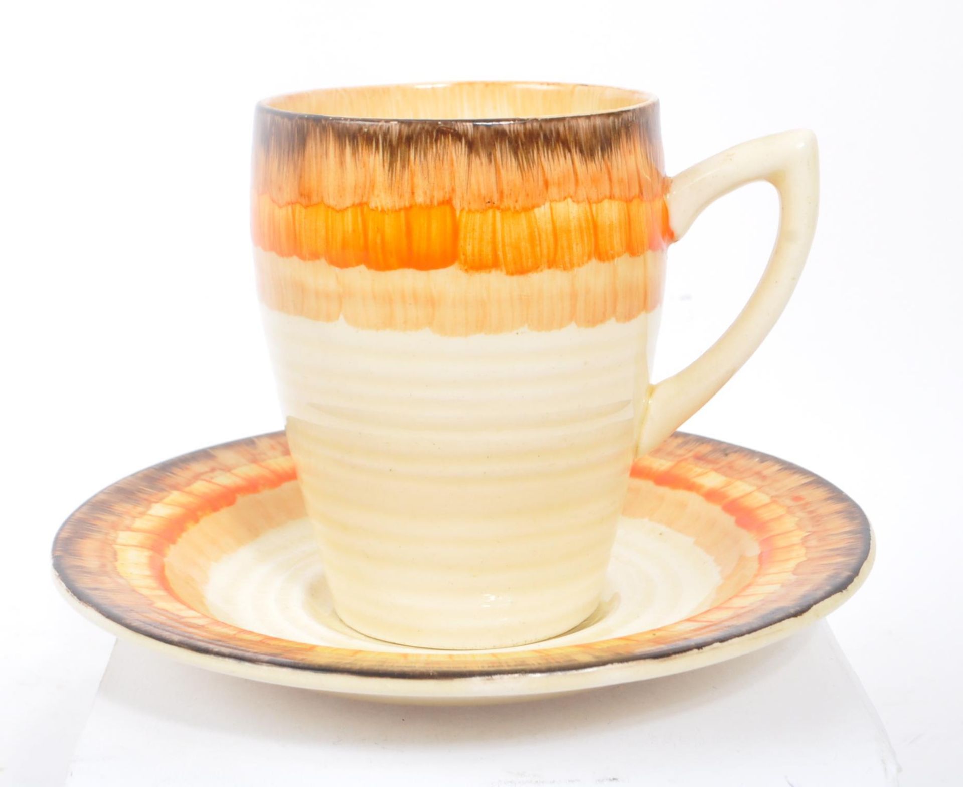 CLARICE CLIFF - 1930S ART DECO TEACUP AND SAUCER