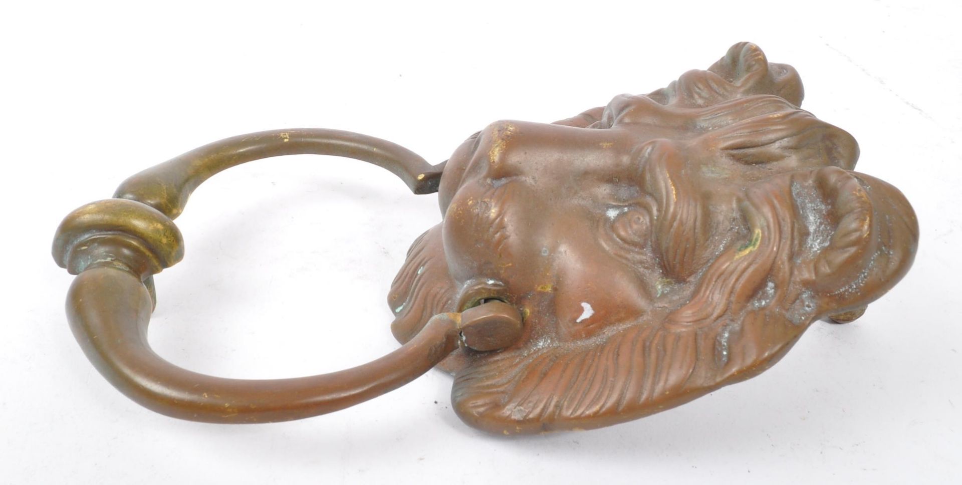 19TH CENTURY VICTORIAN BRONZE LION DOOR KNOCKER - Bild 2 aus 5