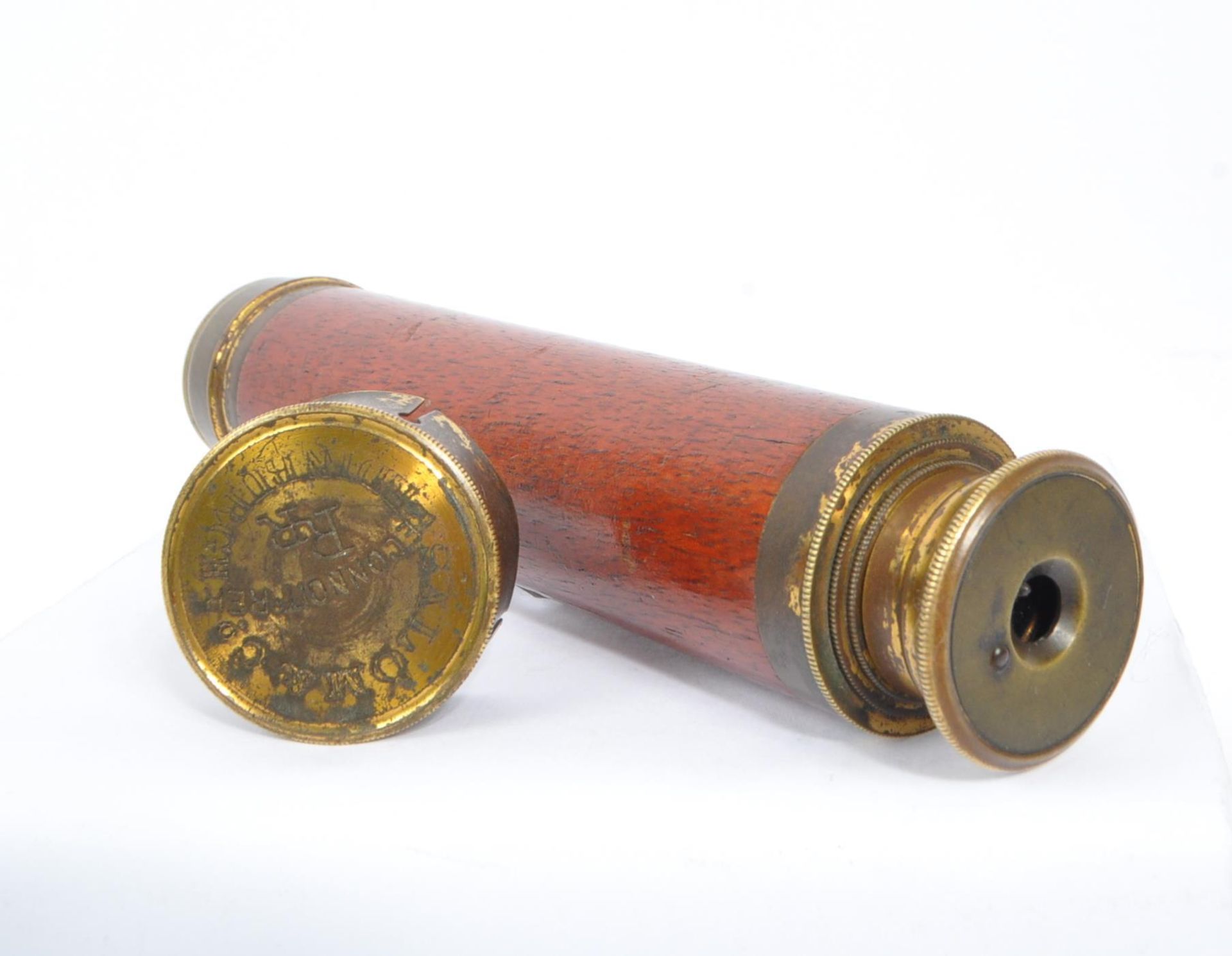 SALOM & CO - 19TH CENTURY BRASS MONOCULAR TELESCOPE