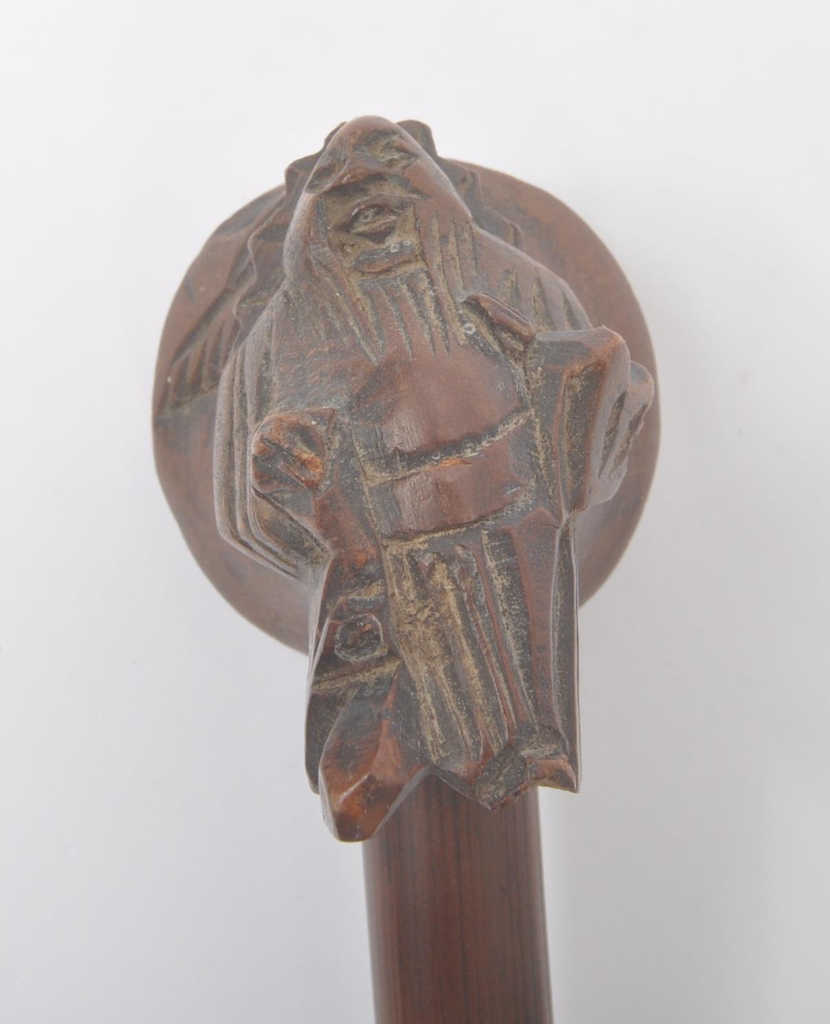 BURMESE BAMBOO OPIUM PIPE WITH CARVED WOOD DECORATION - Image 6 of 7