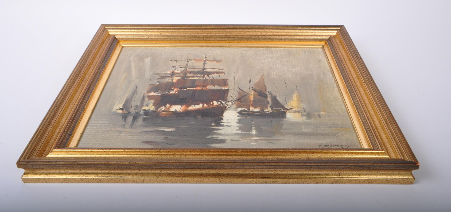 ERIC HAYSOM CRADDY - TALL SHIPS - OIL ON BOARD - Image 5 of 5