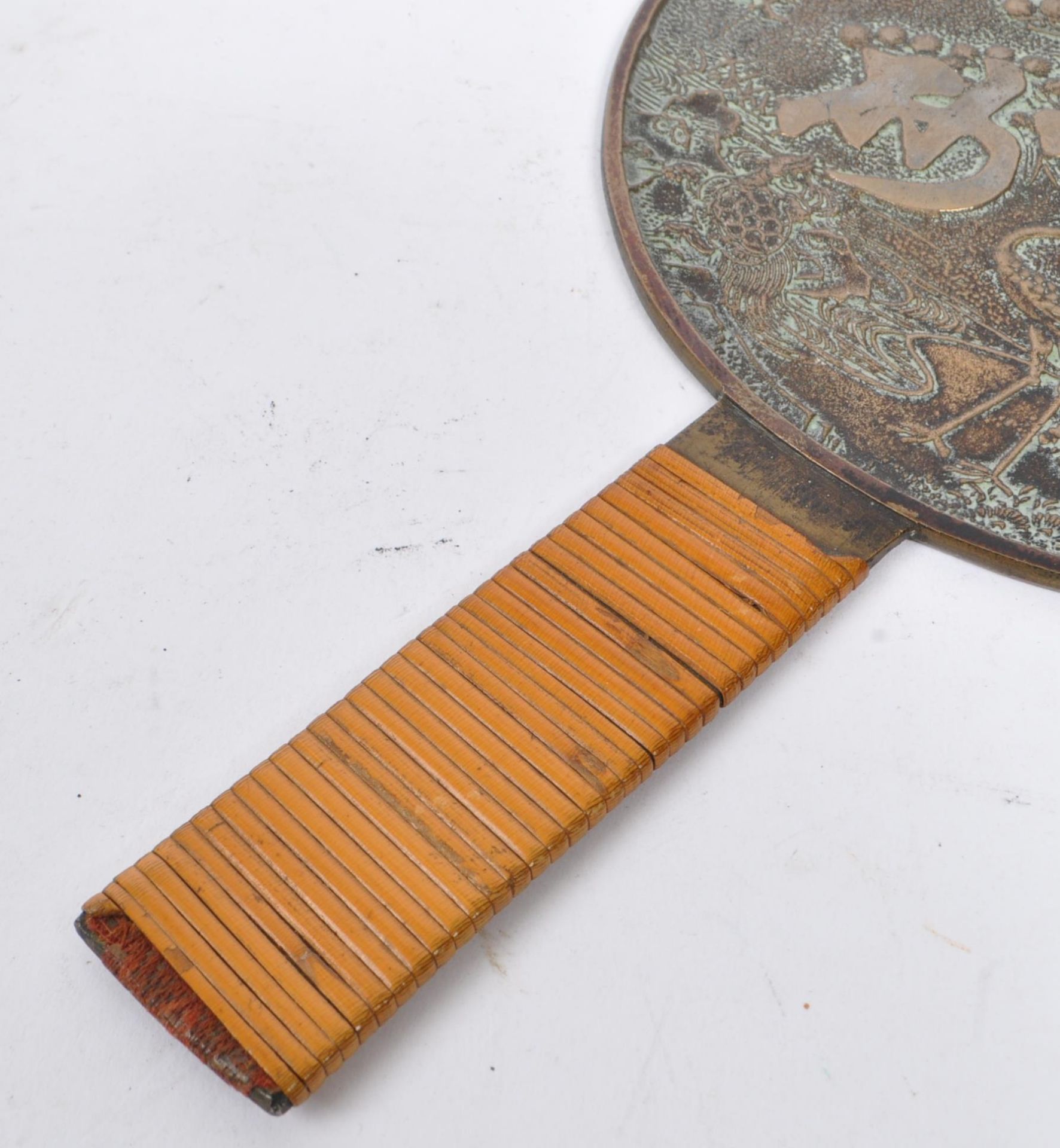 1920S JAPANESE KAGAMI HANDHELD BRONZE MIRROR - Image 3 of 5