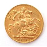 EDWARD VII 1910 22CT GOLD FULL SOVEREIGN