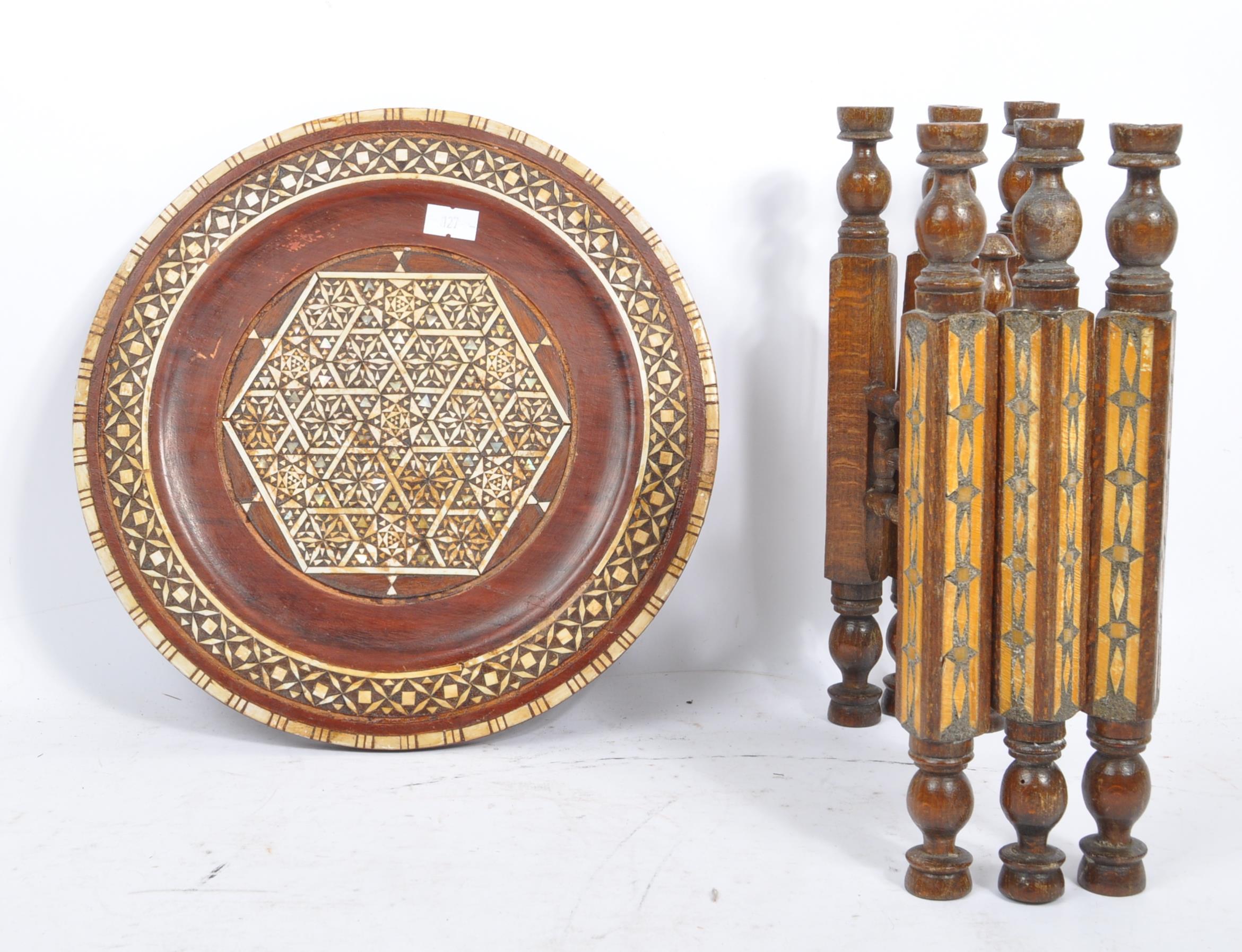 VINTAGE 20TH CENTURY SMALL PROPORTION INDIAN BENARES TABLE - Image 2 of 5