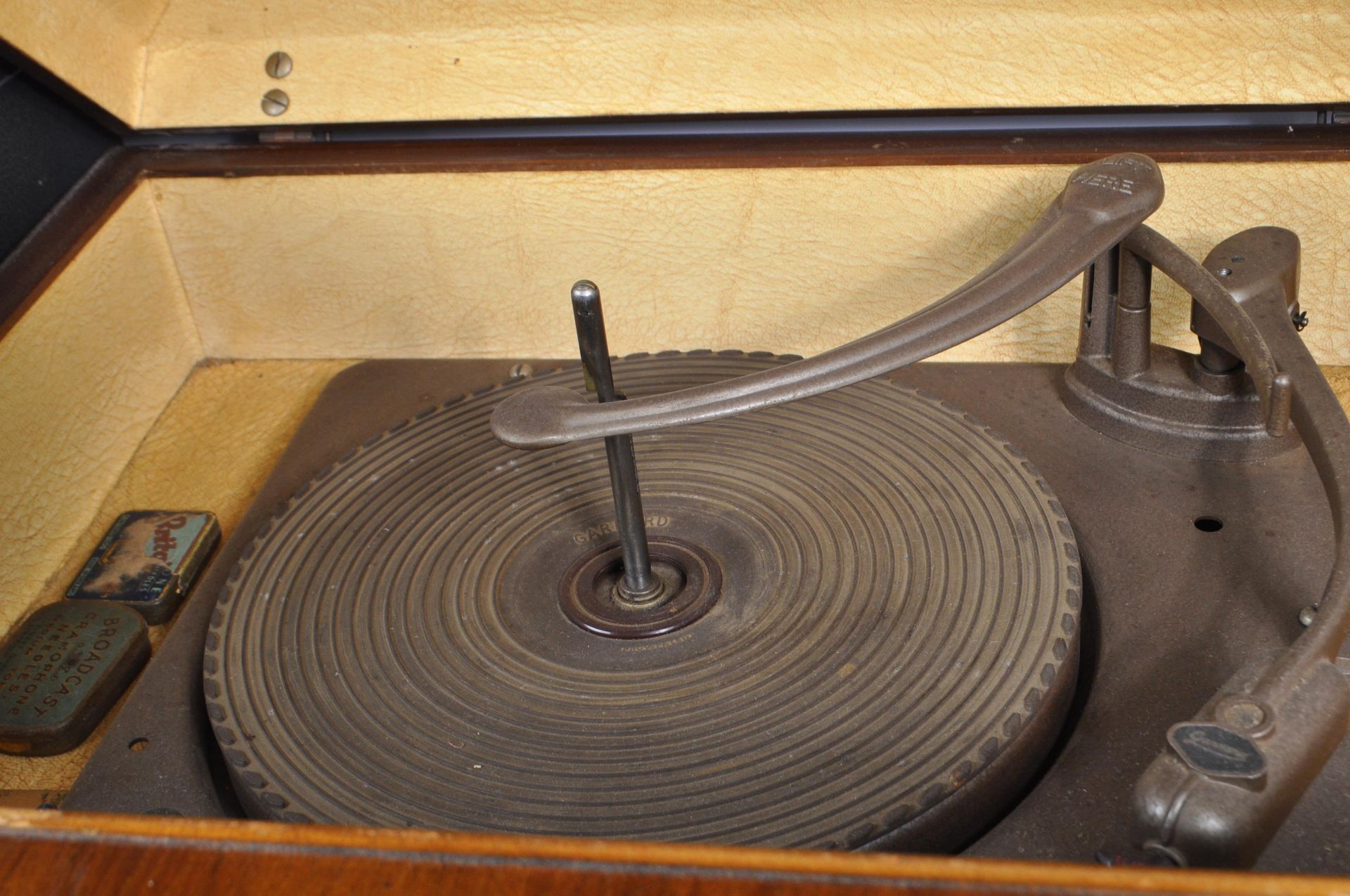 THREE VINTAGE RECORD PLAYER TURNTABLES BY EKCO & BUSH - Image 4 of 5