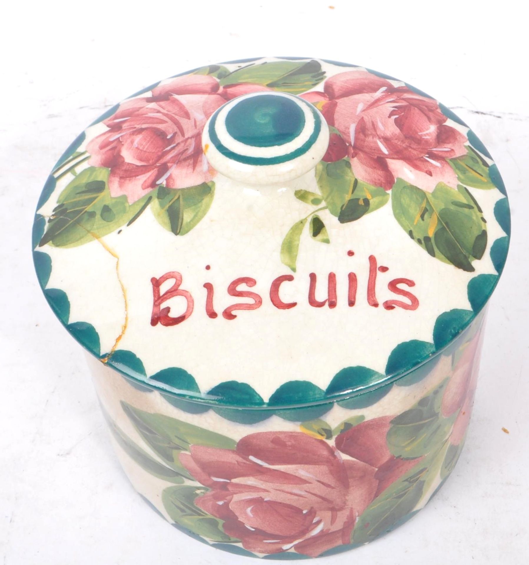 WEMYSS - 20TH CENTURY CHINA LIDDED ROSE BISCUIT POT - Image 2 of 6