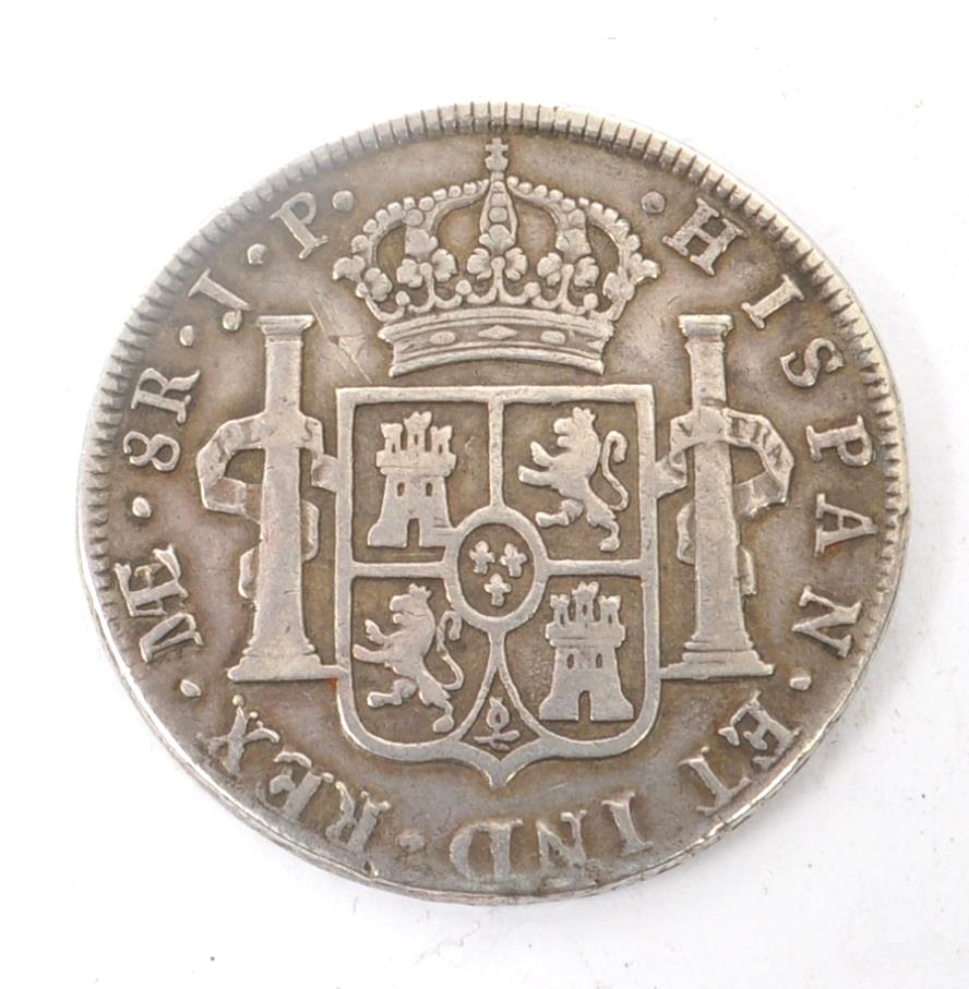 CARLOS IV 1807 8 REALES SILVER MEXICAN COIN