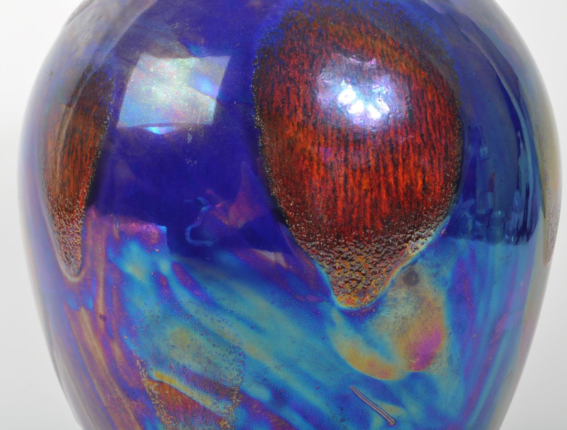 POOLE POTTERY - GLAZED VASE 'VOLCANO' SERIES - Image 5 of 6