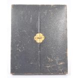 MID 19TH CENTURY VICTORIAN LEATHER COVERED PHOTO ALBUM