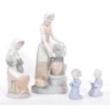 LLADRO - COLLECTION OF FOUR VINTAGE PORCELAIN FIGURINES