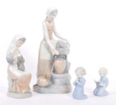 LLADRO - COLLECTION OF FOUR VINTAGE PORCELAIN FIGURINES