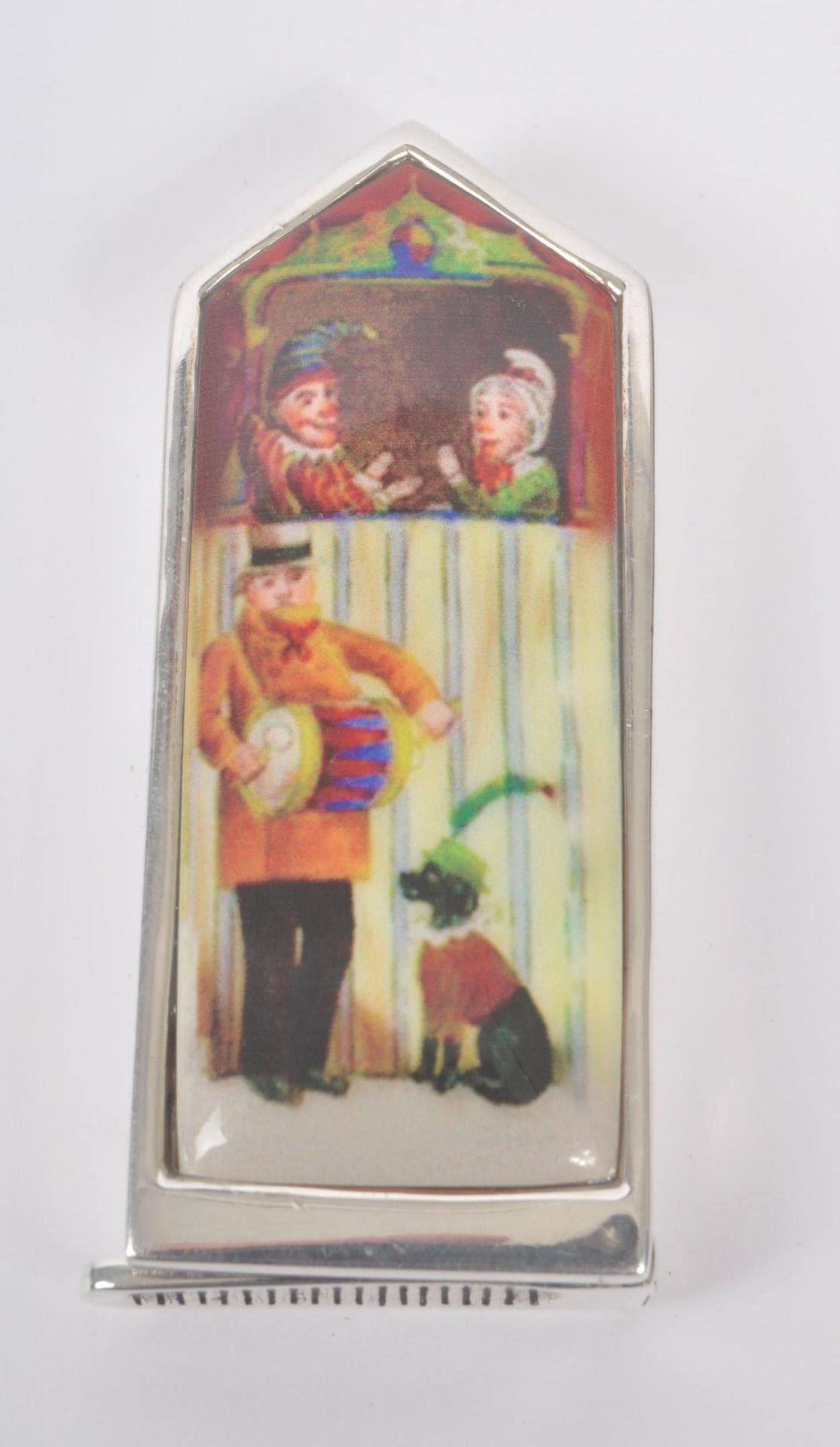 VINTAGE 20TH CENTURY PUNCH & JUDY SILVER VESTA CASE - Image 4 of 4