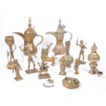 COLLECTION OF TRIBAL AND RELIGIOUS BRASS CURIOS