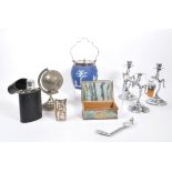 COLLECTION OF SILVER PLATE ITEMS TO INCLUDE WEDGWOOD