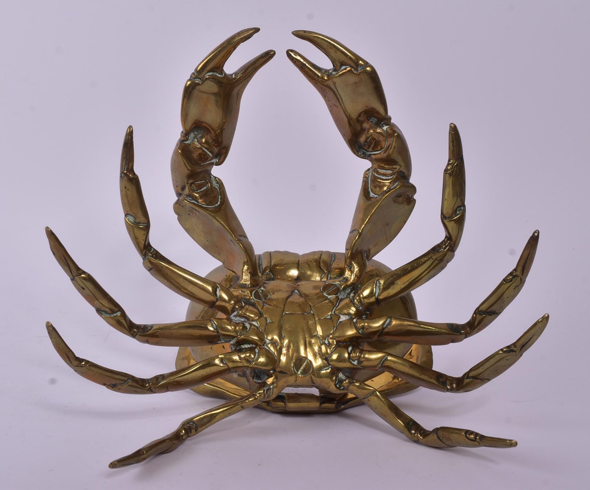 19TH CENTURY BRASS SPIDER CRAB INKWELL - Image 6 of 7