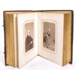 VICTORIAN CARTE DE VISITE PORTRAIT PHOTOGRAPHS IN ALBUM