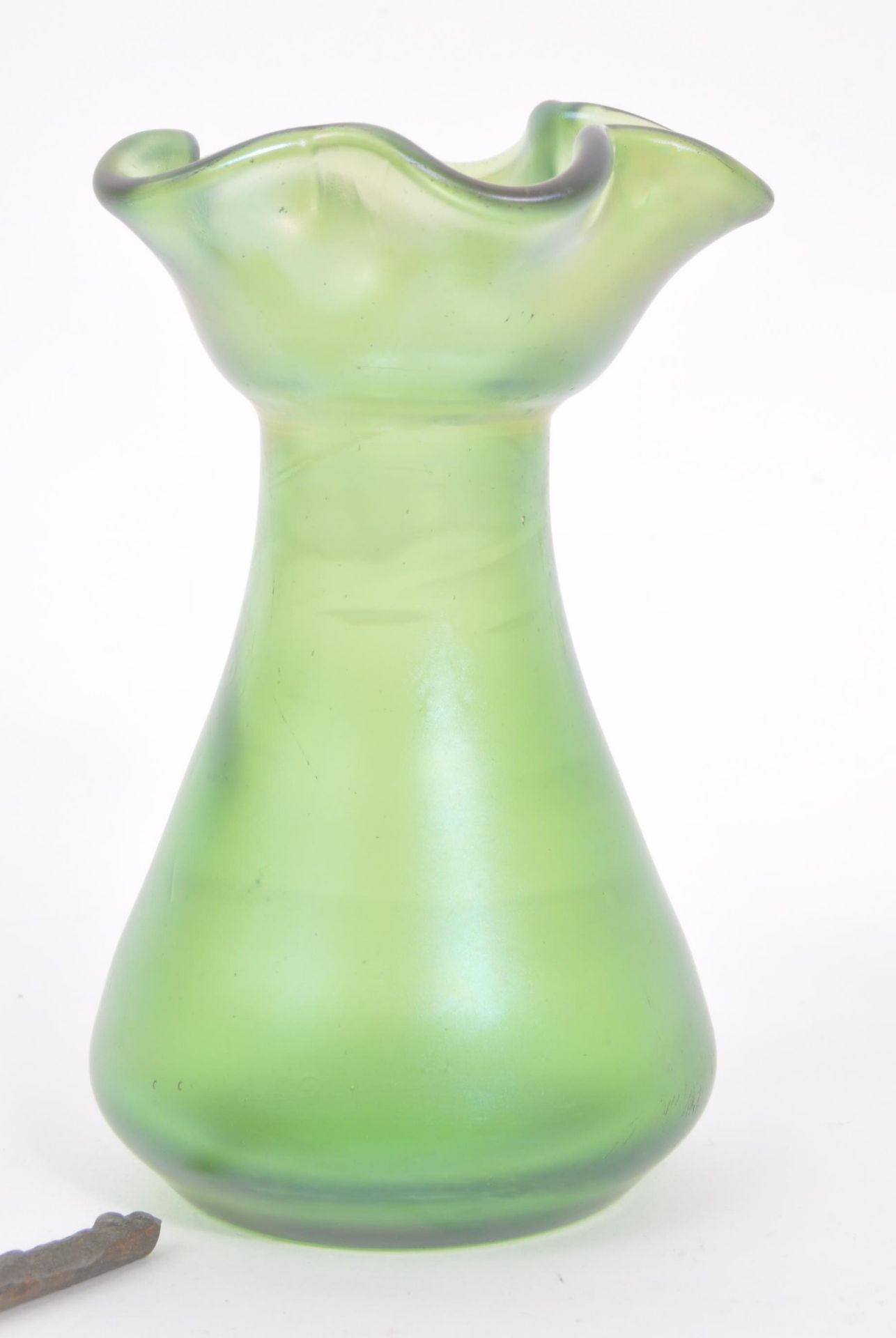 MANNER OF LOETZ / VASELINE - COLLECTION OF FOUR GLASS VASES - Image 3 of 7