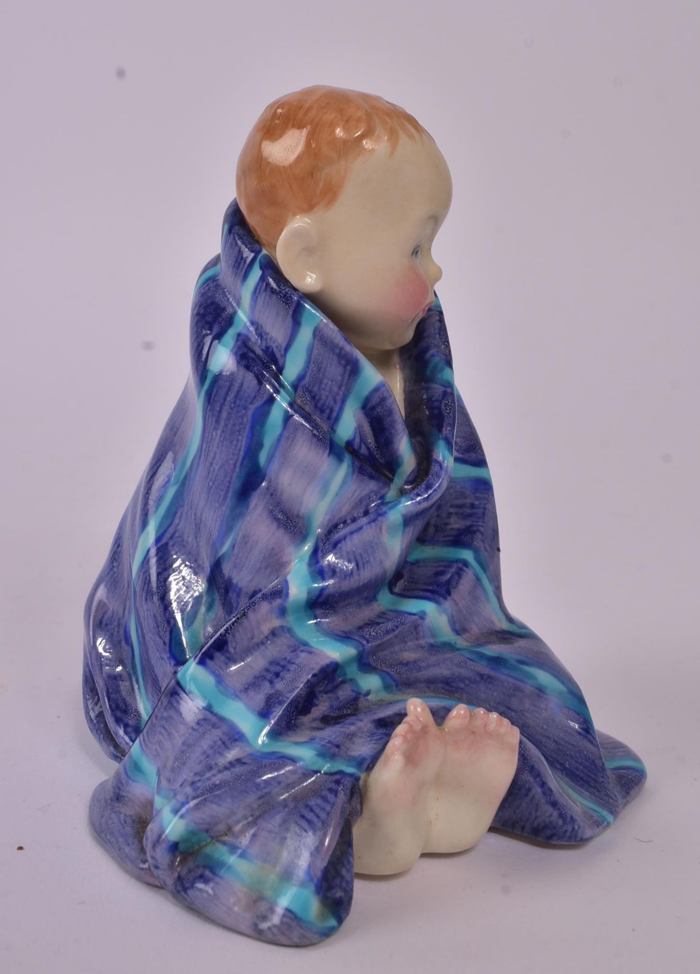 ROYAL DOULTON - PORCELAIN BLUE 'THIS LITTLE PIG' FIGURE - Image 3 of 5