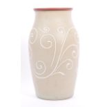 DENBY - A LARGE SAGE GREEN STONEWARE DENBY VASE