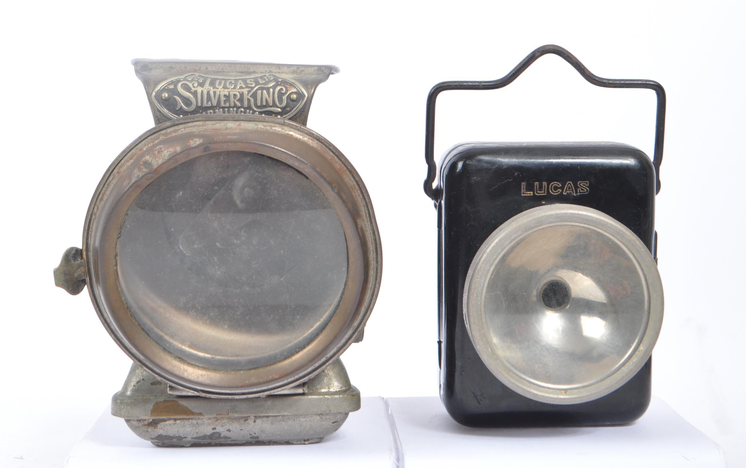 TWO JOSEPH LUCAS LTD VINTAGE METAL BICYCLE LAMPS - Image 2 of 11