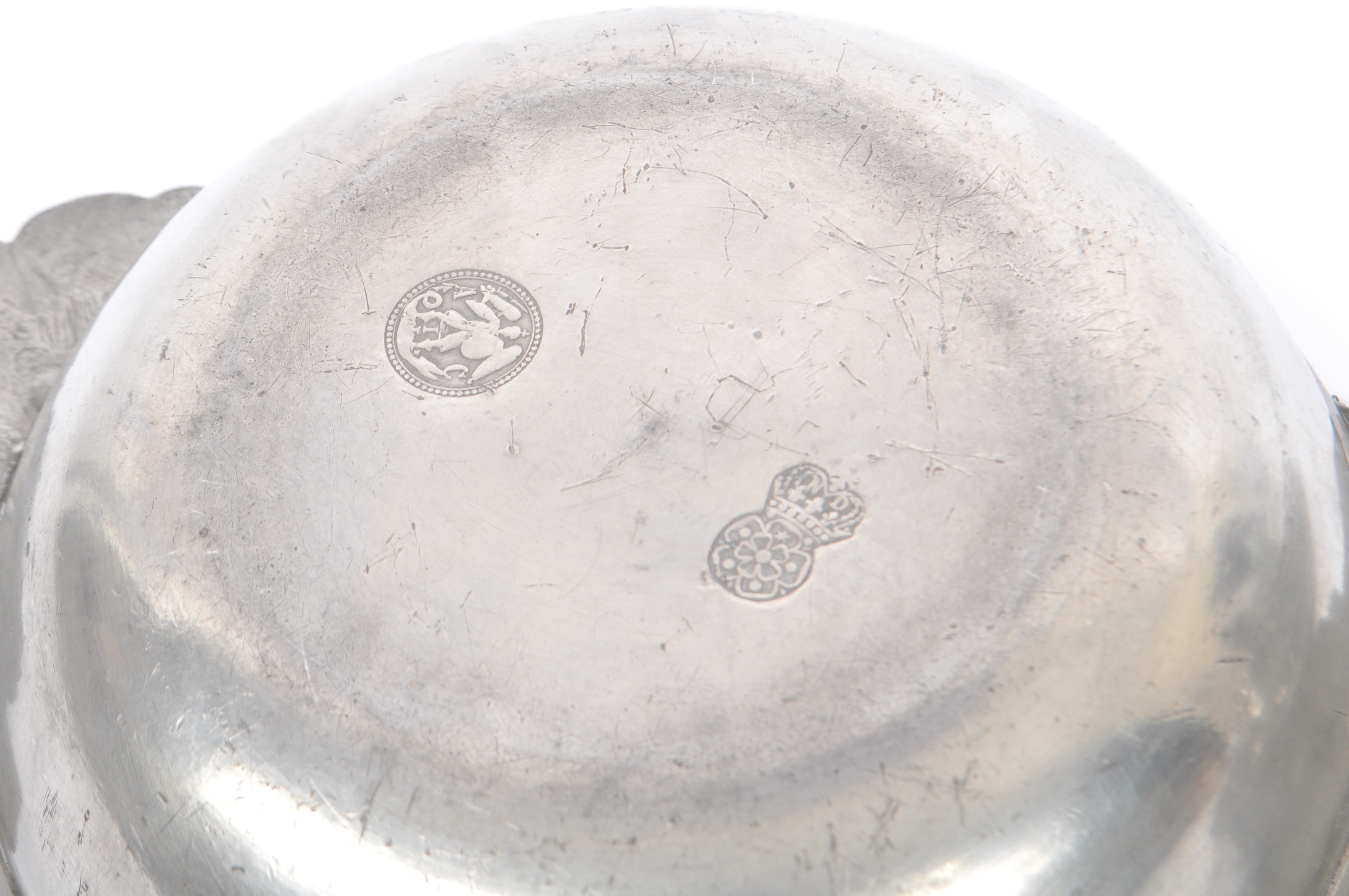 19TH CENTURY ART NOUVEAU LIDDED PEWTER POT - Image 7 of 7