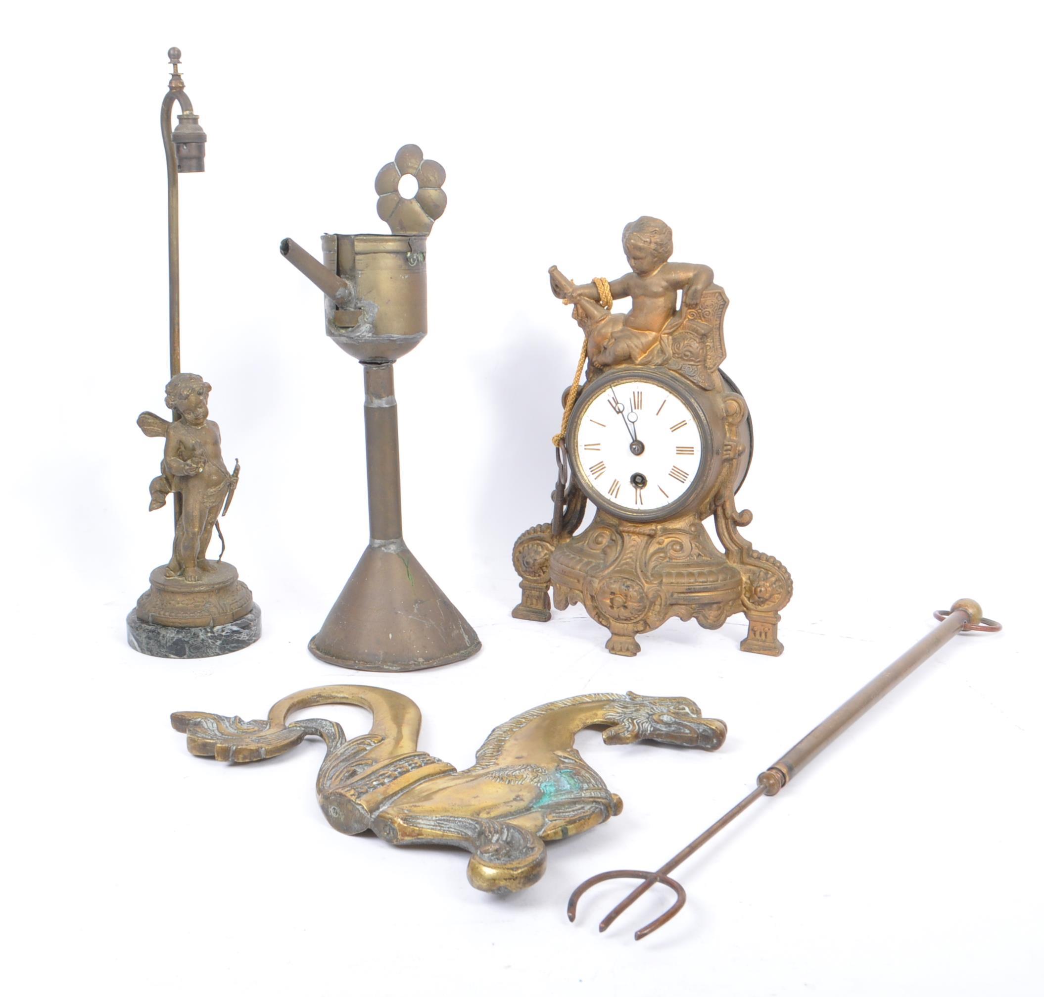 COLLECTION OF 20TH CENTURY BRASS DECORATIVE ITEMS