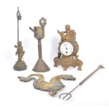 COLLECTION OF 20TH CENTURY BRASS DECORATIVE ITEMS