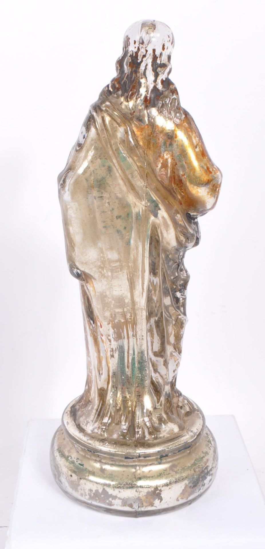 19TH CENTURY MERCURY GLASS JESUS FIGURE - Image 3 of 4