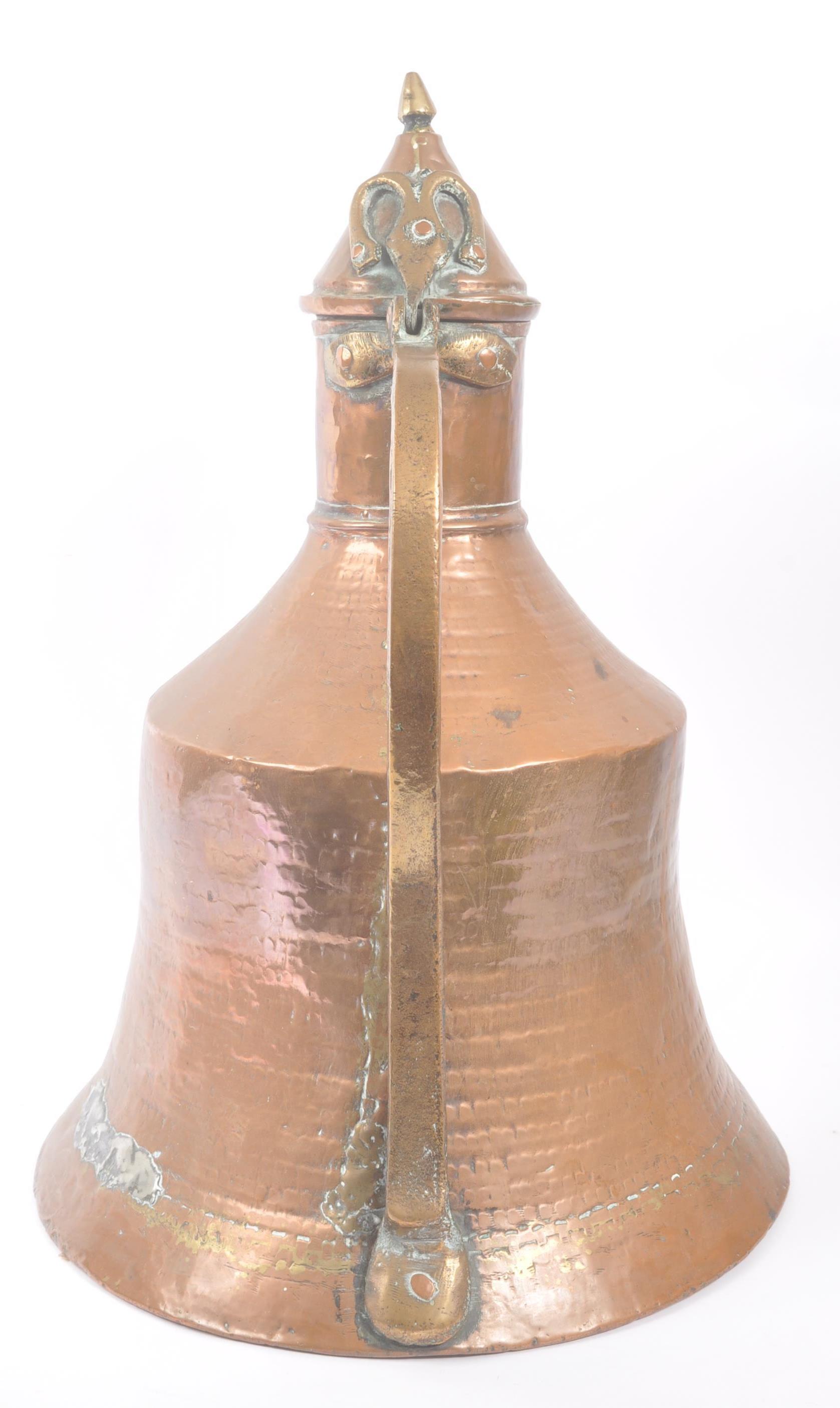 LARGE 19TH CENTURY HAMMERED COPPER EWER - Image 2 of 5