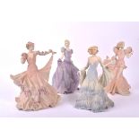 COALPORT DANBURY MINT - FOUR ROMANTIC VOYAGES FIGURES