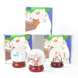 COALPORT CHARACTERS - THE SNOWMAN - THREE SNOW GLOBES