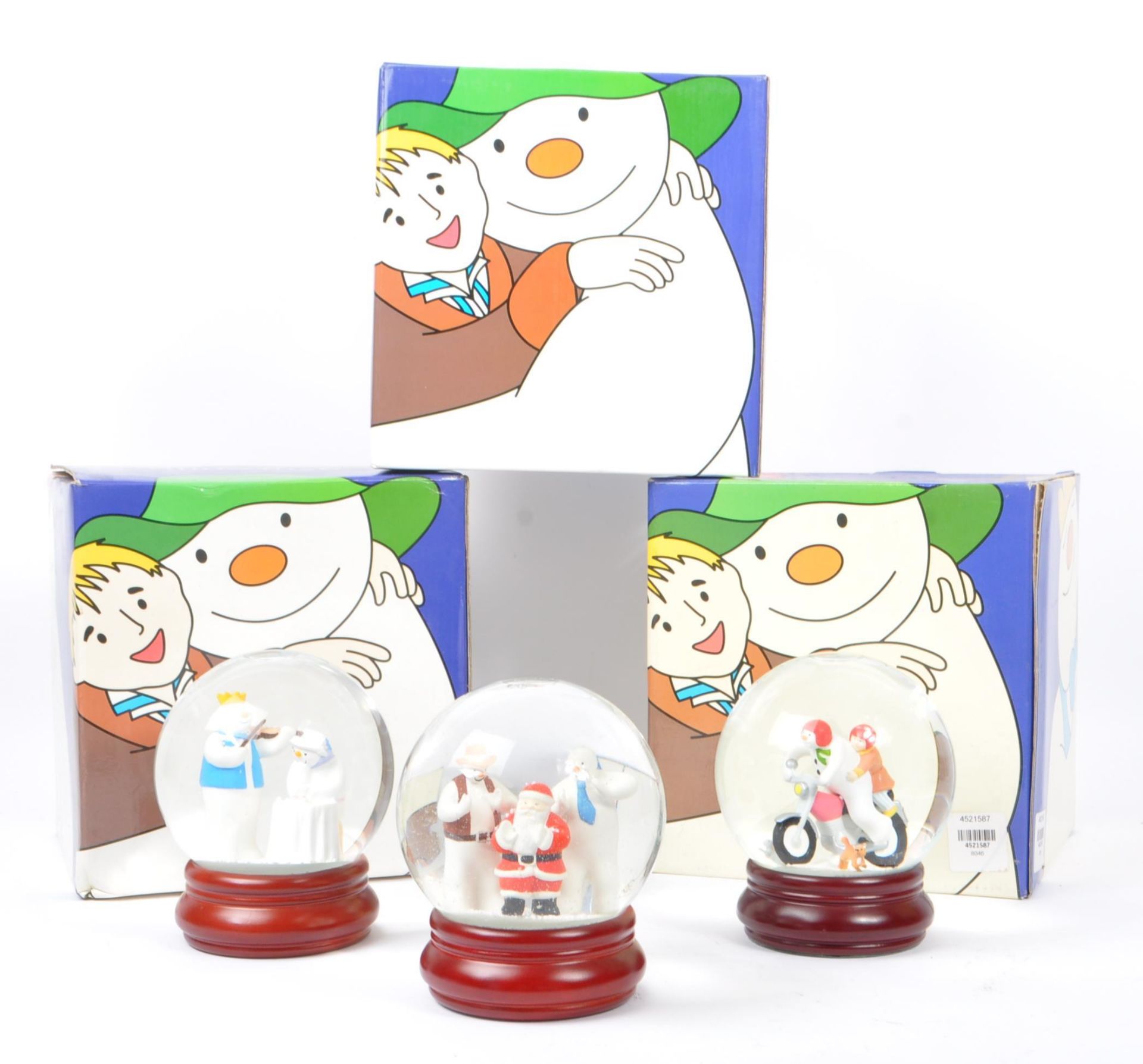 COALPORT CHARACTERS - THE SNOWMAN - THREE SNOW GLOBES