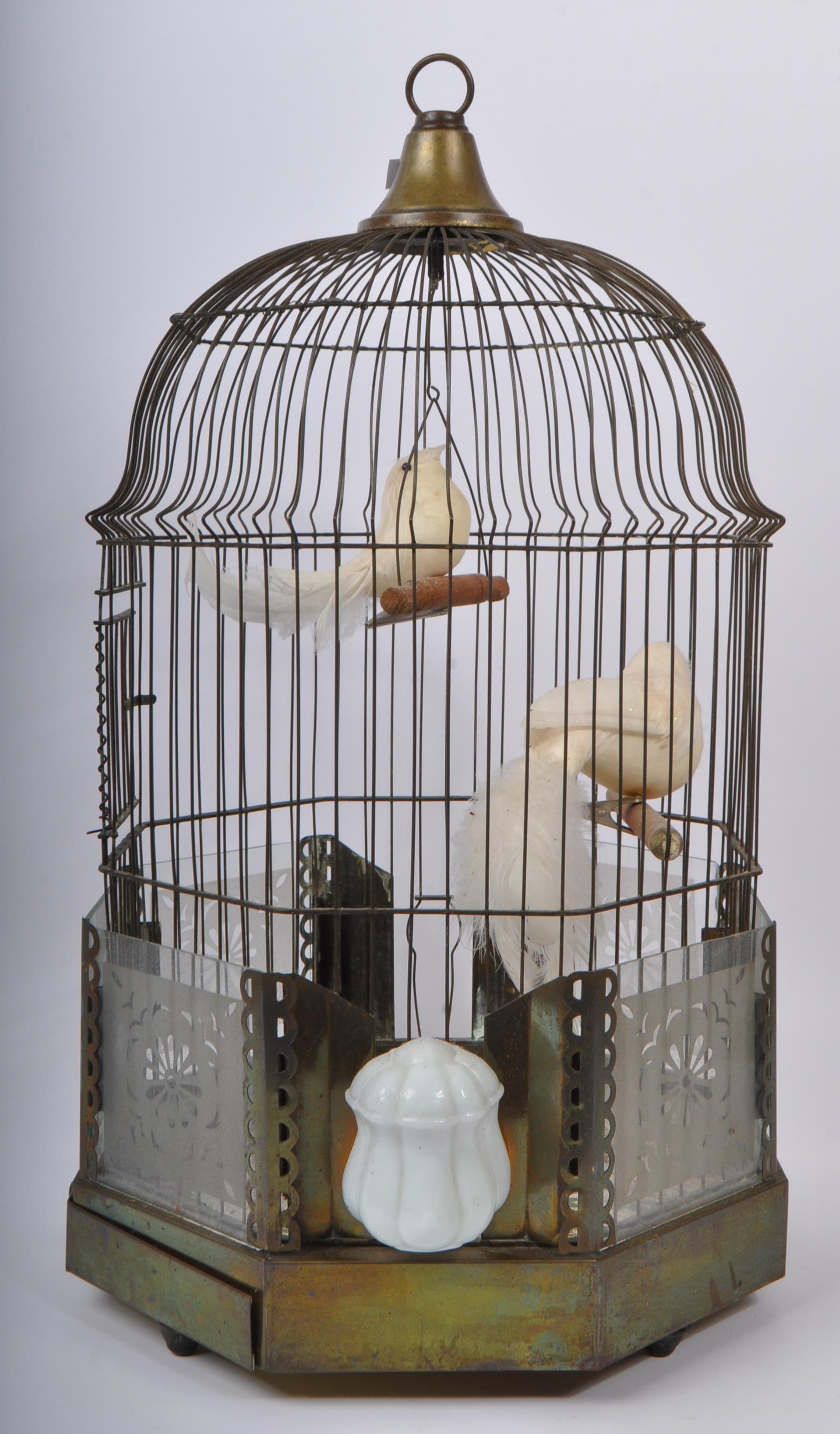 EARLY 20TH CENTURY BRASS BIRD CAGE - Image 4 of 6