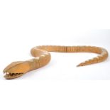 20TH CENTURY HAND PAINTED WOODEN ARTICULATED SNAKE