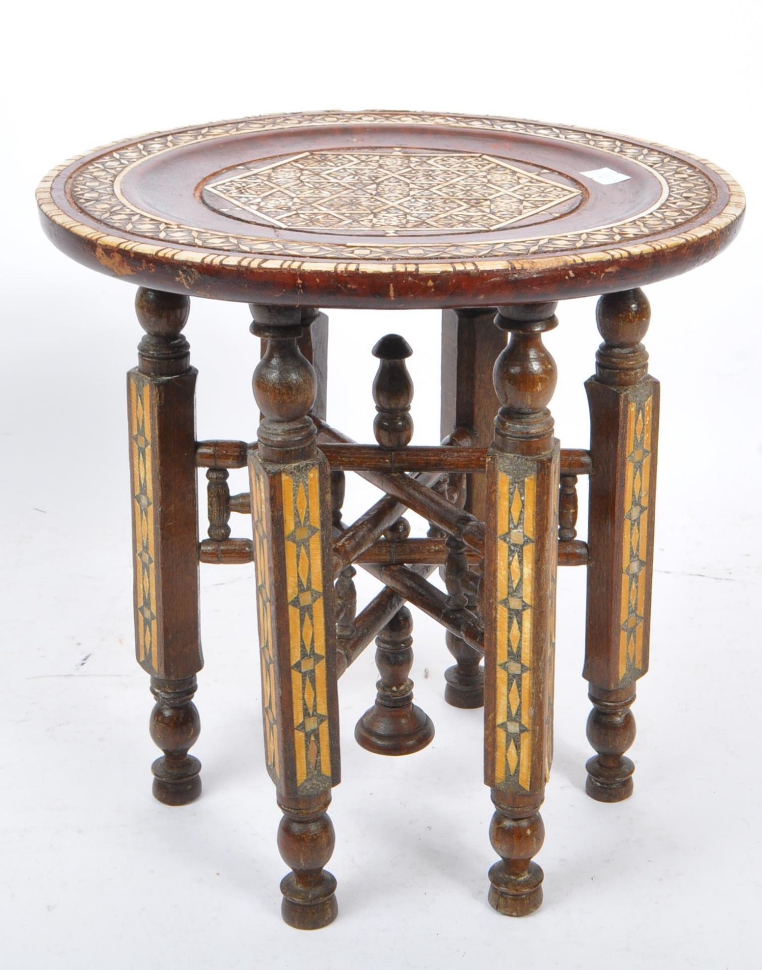 VINTAGE 20TH CENTURY SMALL PROPORTION INDIAN BENARES TABLE - Bild 5 aus 5