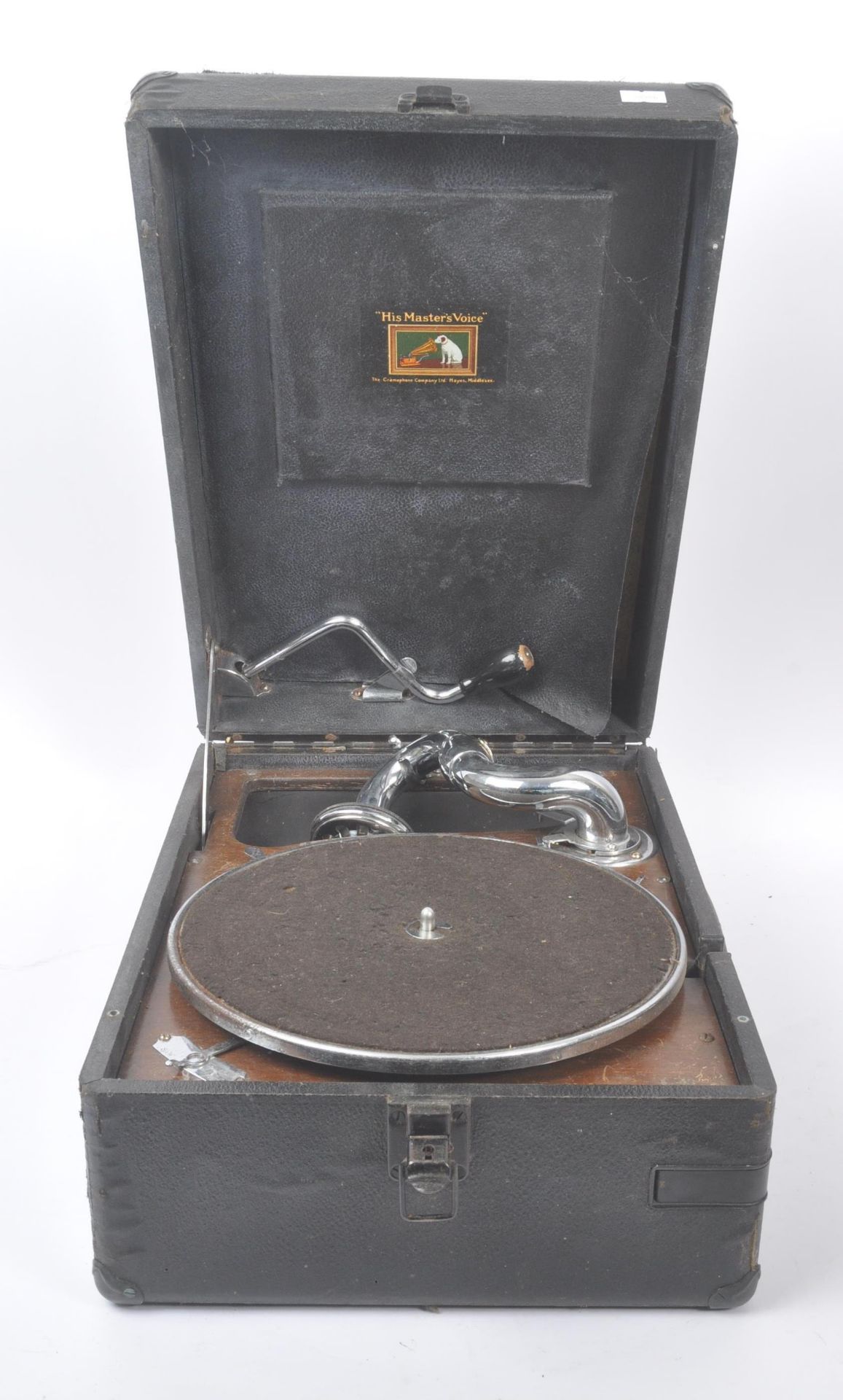 TWO VINTAGE 20TH CENTURY GRAMOPHONE RECORD PLAYERS - Bild 2 aus 8