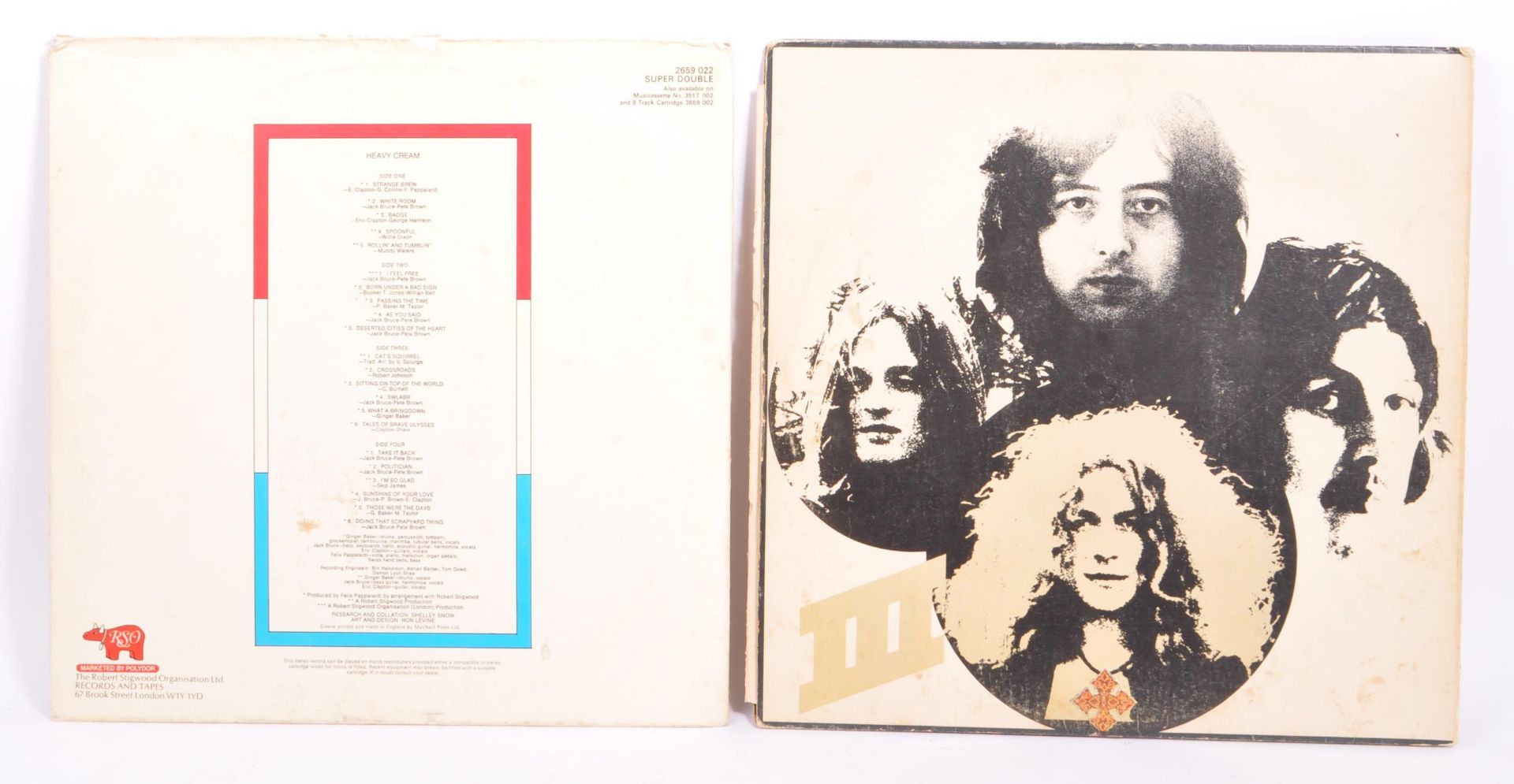 FOUR LED ZEPPELIN / CREAM LONG PLAY 33 RPM VINYL RECORD ALBUMS - Image 4 of 7