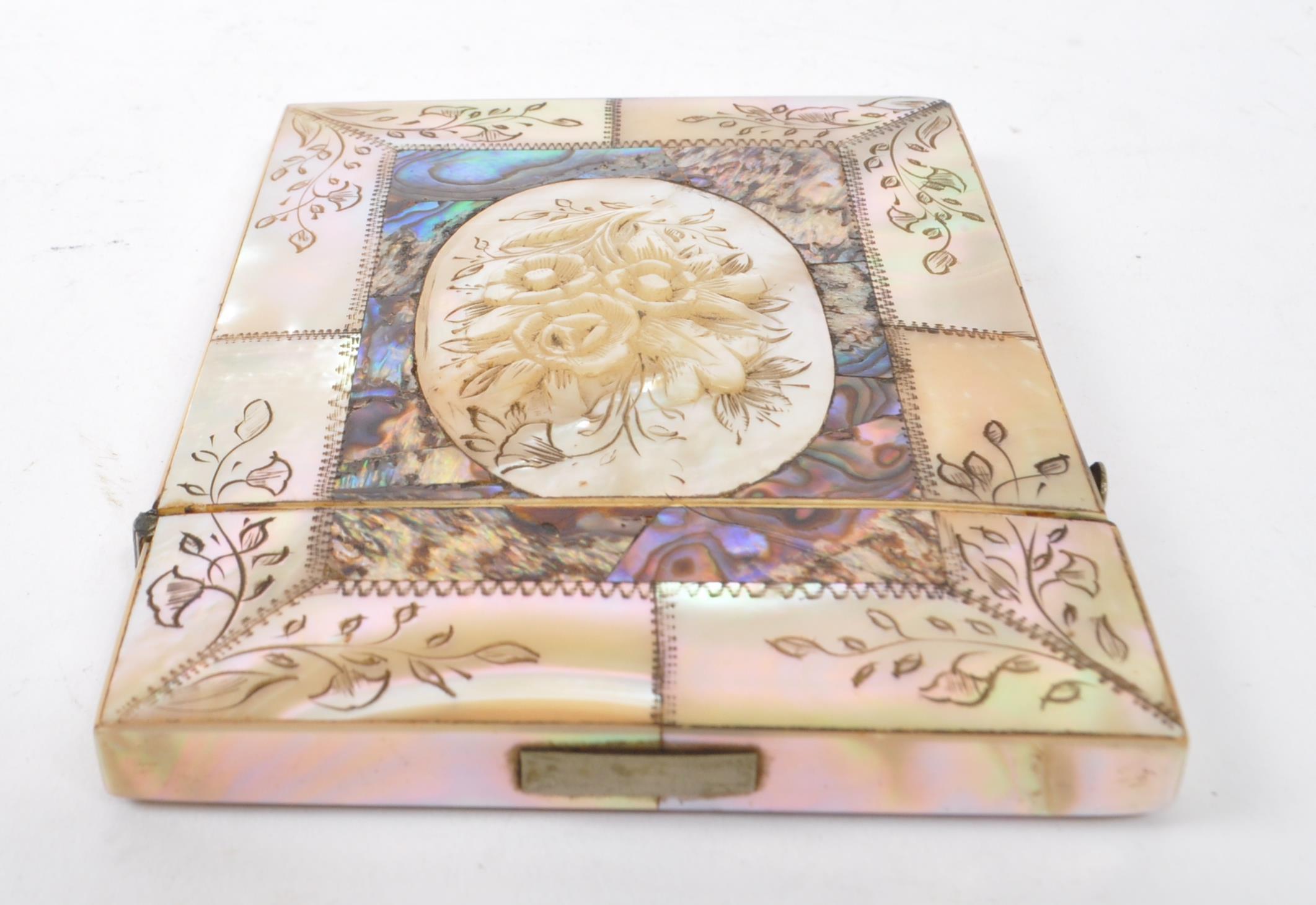 19TH CENTURY MOTHER OF PEARL CALLING CARD CASE - Image 5 of 6