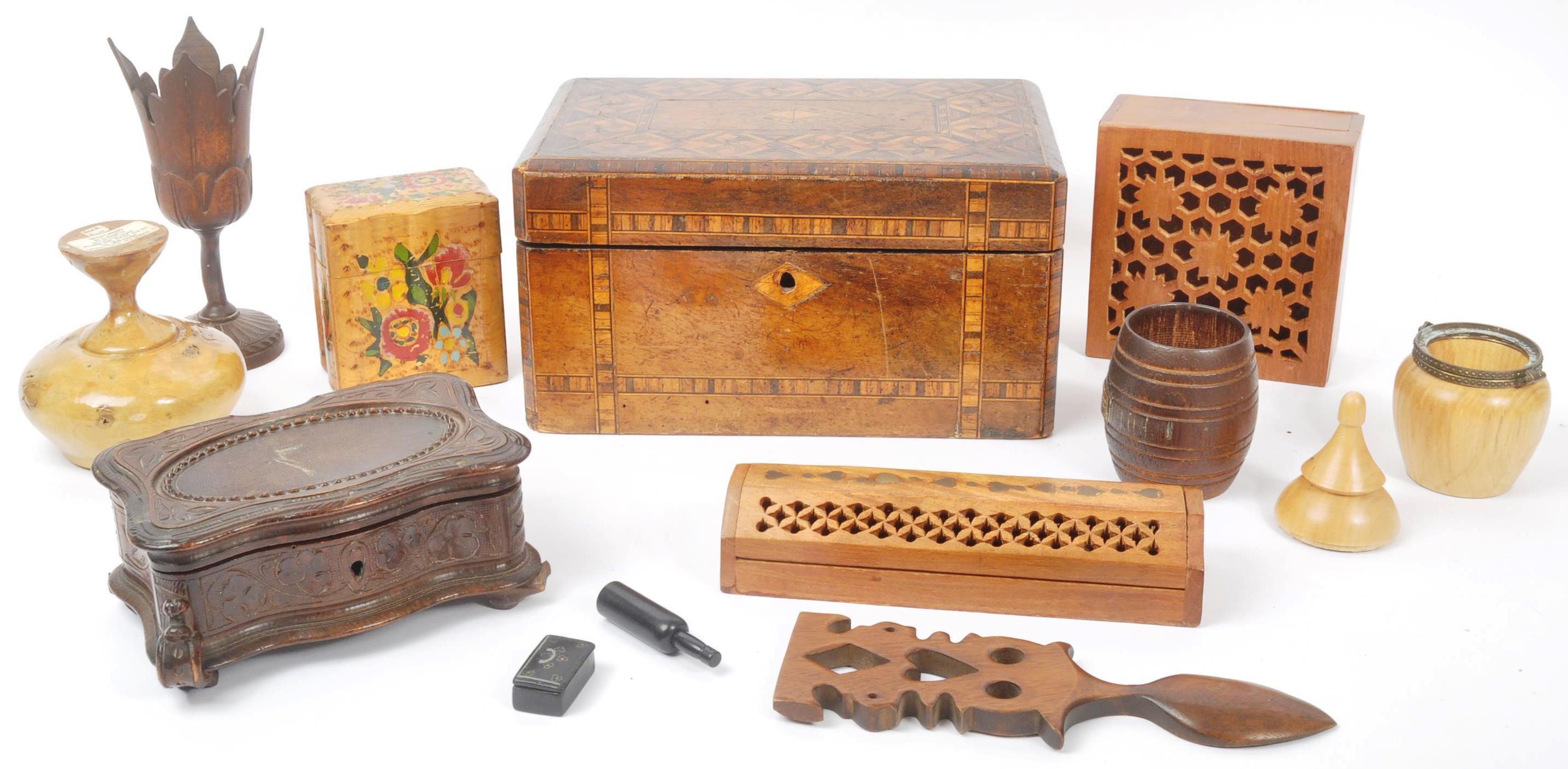 COLLECTION OF TREEN WOODEN HOUSEHOLD ITEMS