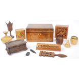 COLLECTION OF TREEN WOODEN HOUSEHOLD ITEMS