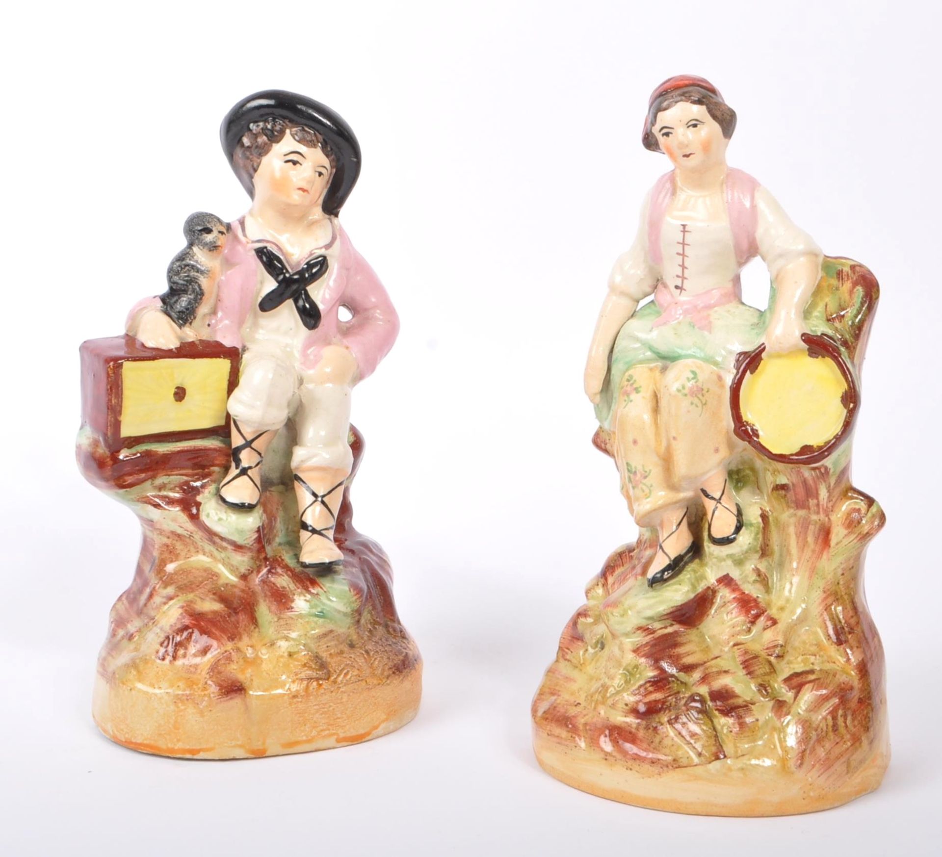 PAIR OF 19TH CENTURY VICTORIAN STAFFORDSHIRE FIGURES