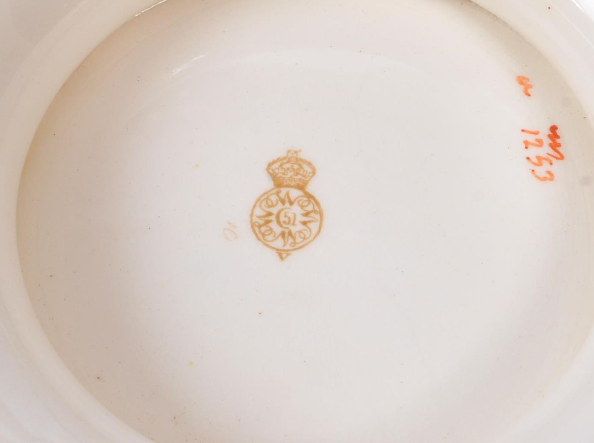 SET OF VICTORIAN ROYAL WORCESTER 'BOTANICAL' PLATES & TAZZAS - Image 4 of 7