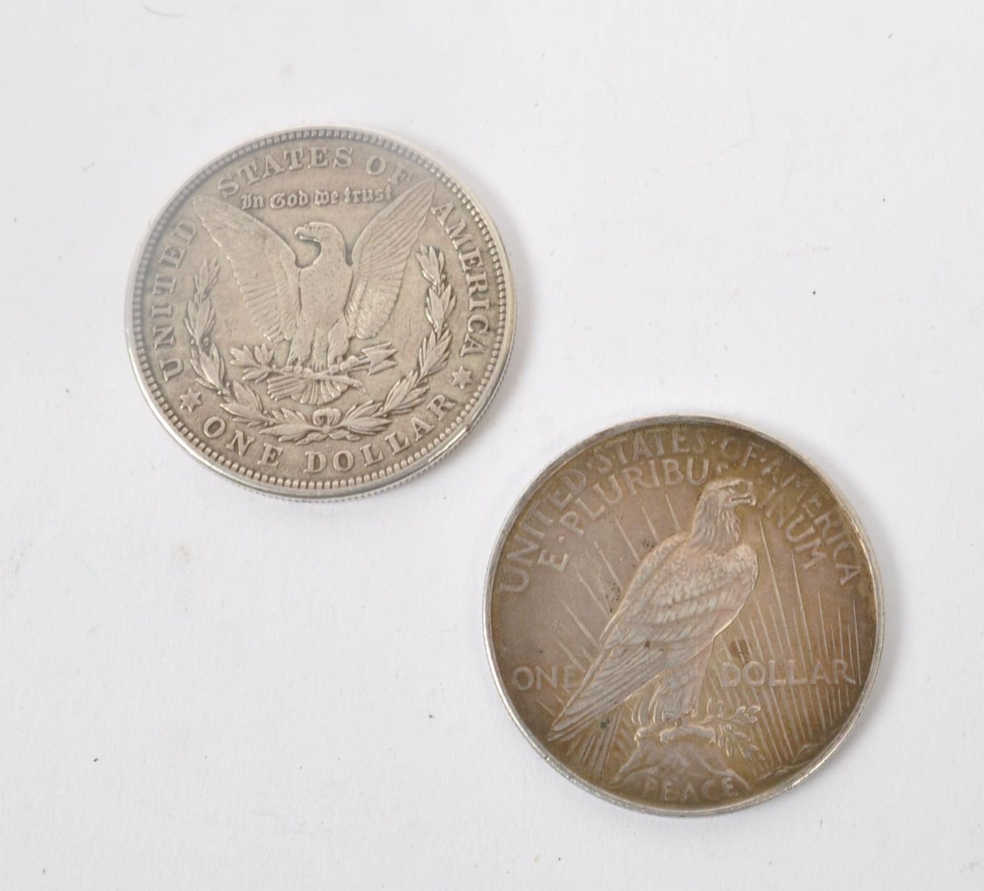 TWO LIBERTY HEAD ONE DOLLAR SILVER COINS