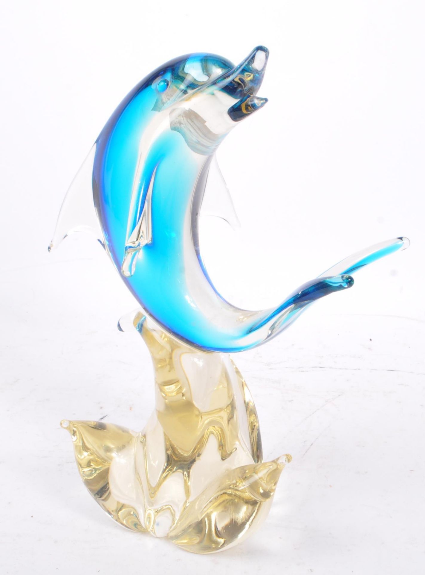 VINTAGE 20TH CENTURY MURANO STYLE GLASS DOLPHIN