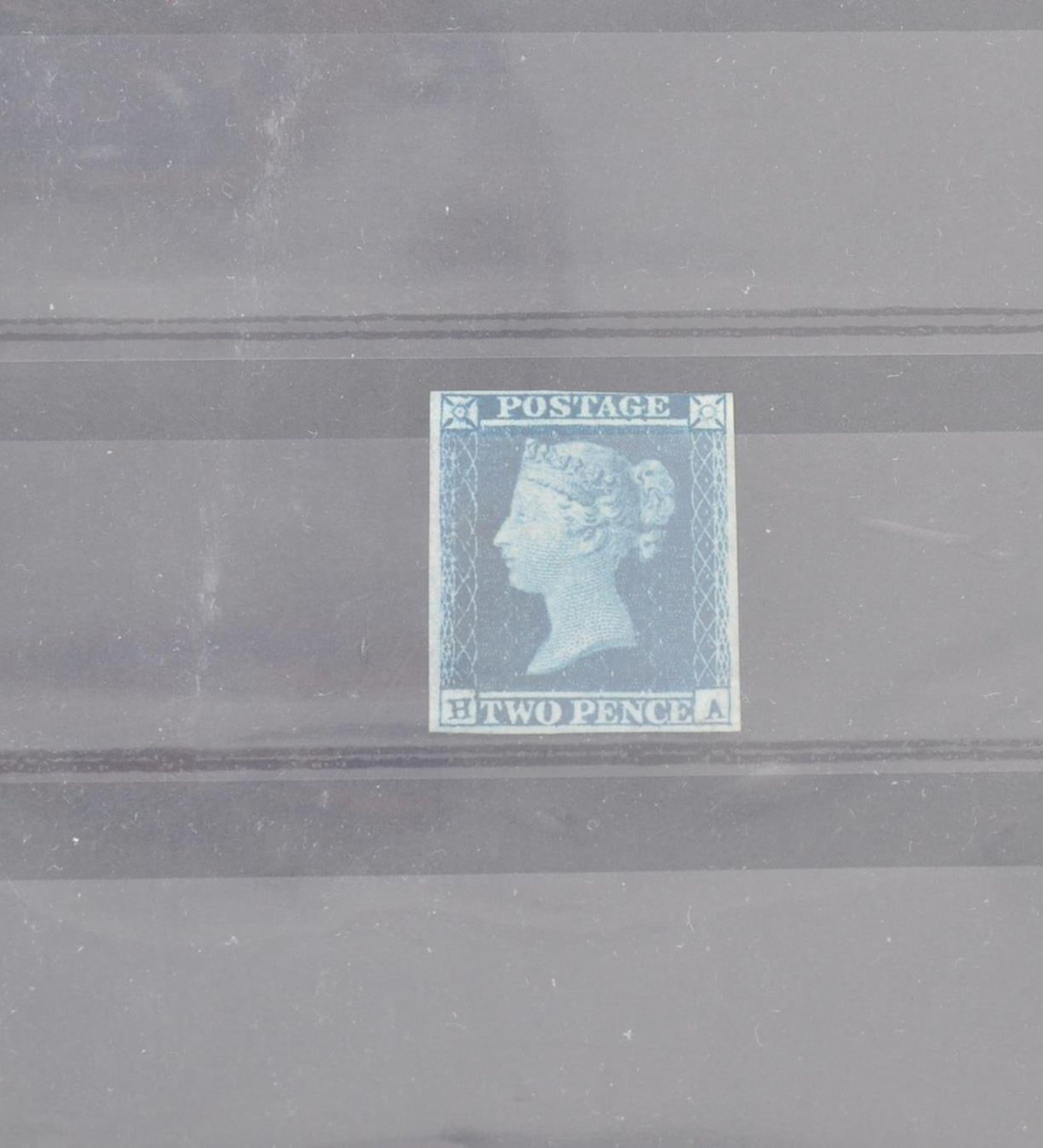 GREAT BRITISH STAMP - 2D BLUE UNFRANKED WITH GUM