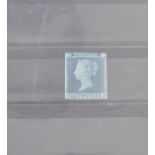 GREAT BRITISH STAMP - 2D BLUE UNFRANKED WITH GUM