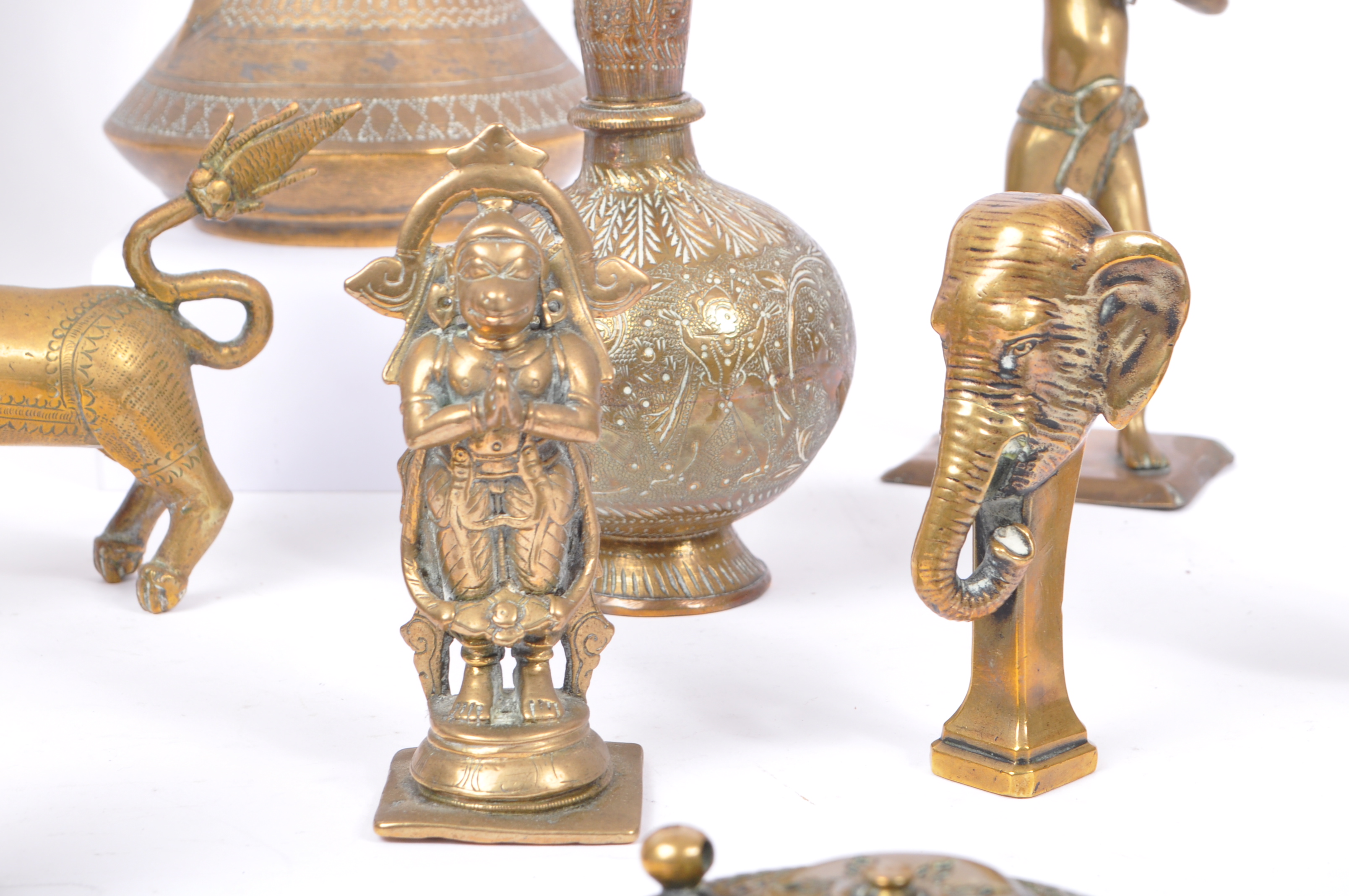 COLLECTION OF TRIBAL AND RELIGIOUS BRASS CURIOS - Image 3 of 8