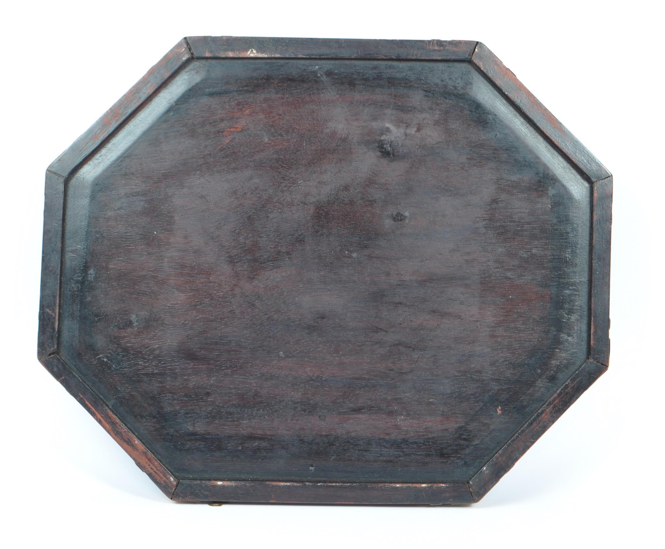 19TH / EARLY 20TH CENTURY CHINESE BRASS MOUNTED TRAY - Image 6 of 6